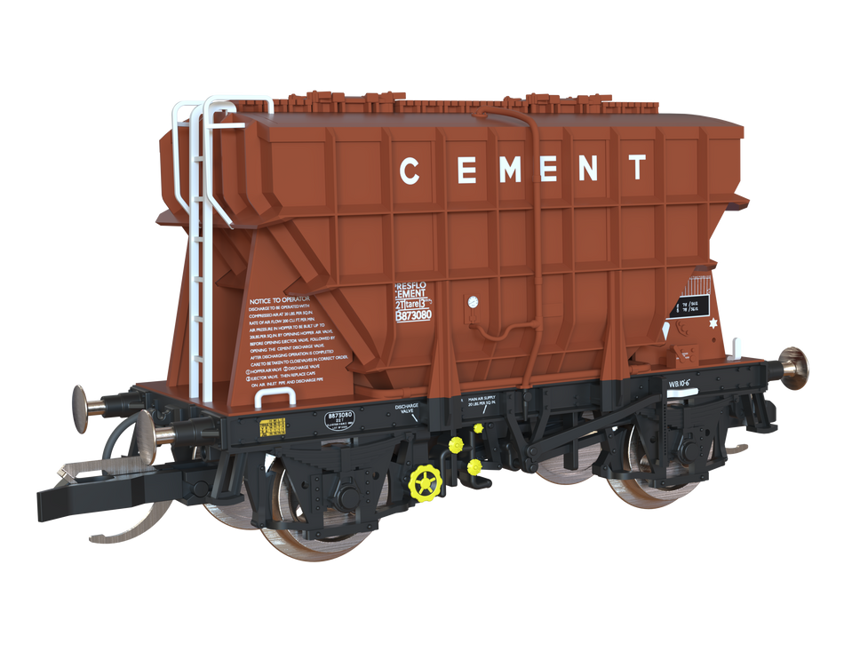 TT30023 Clark Railworks Presflo Wagon Set - BR Tops Bauxite