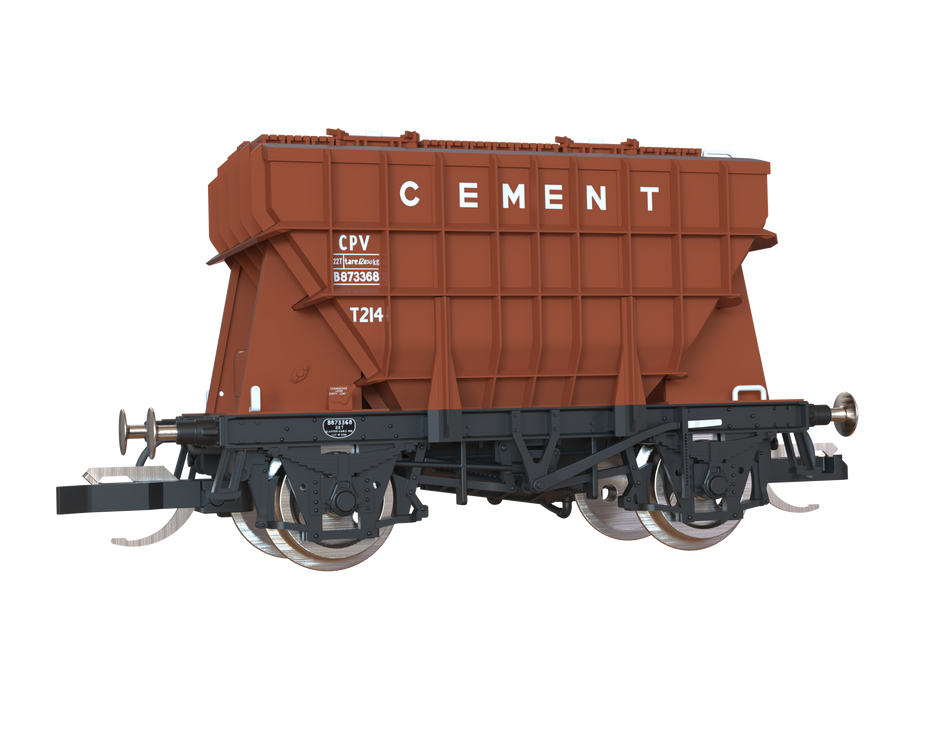 TT3003 Clark Railworks Presflo Wagon - BR Tops Bauxite Preserved