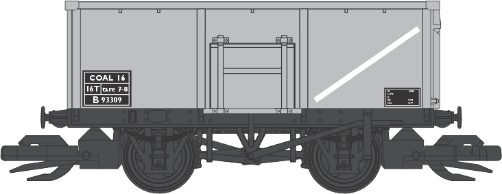 TTR1000B Peco BR 16t Mineral Wagon COAL Unfitted