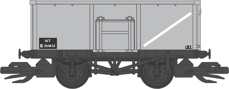 TTR1001B Peco BR 16t Mineral Wagon MCO Unfitted