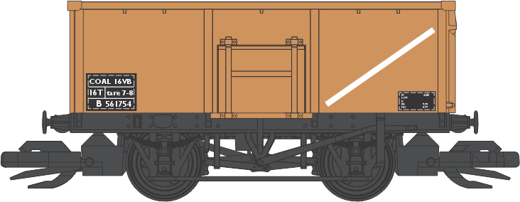 TTR1020B Peco BR 16t Mineral Wagon Coal 16VB fitted