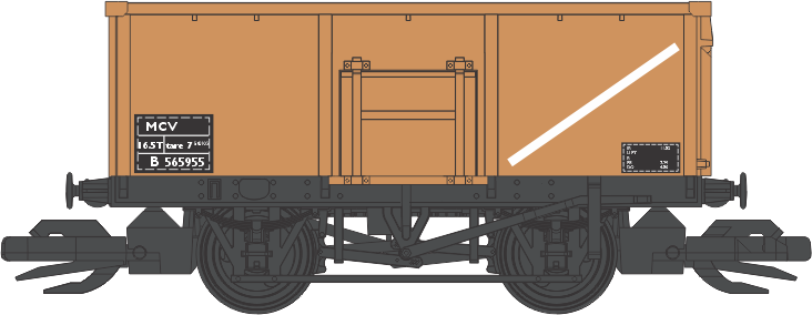 TTR1021B Peco BR 16t Mineral Wagon MCV FVB fitted