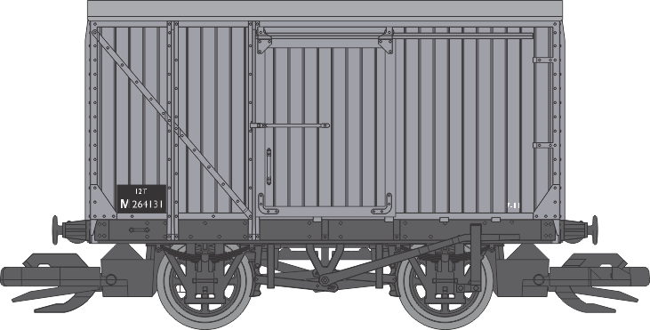 TTR1302B Peco LMS/BR 9ft WB Van - Unfitted