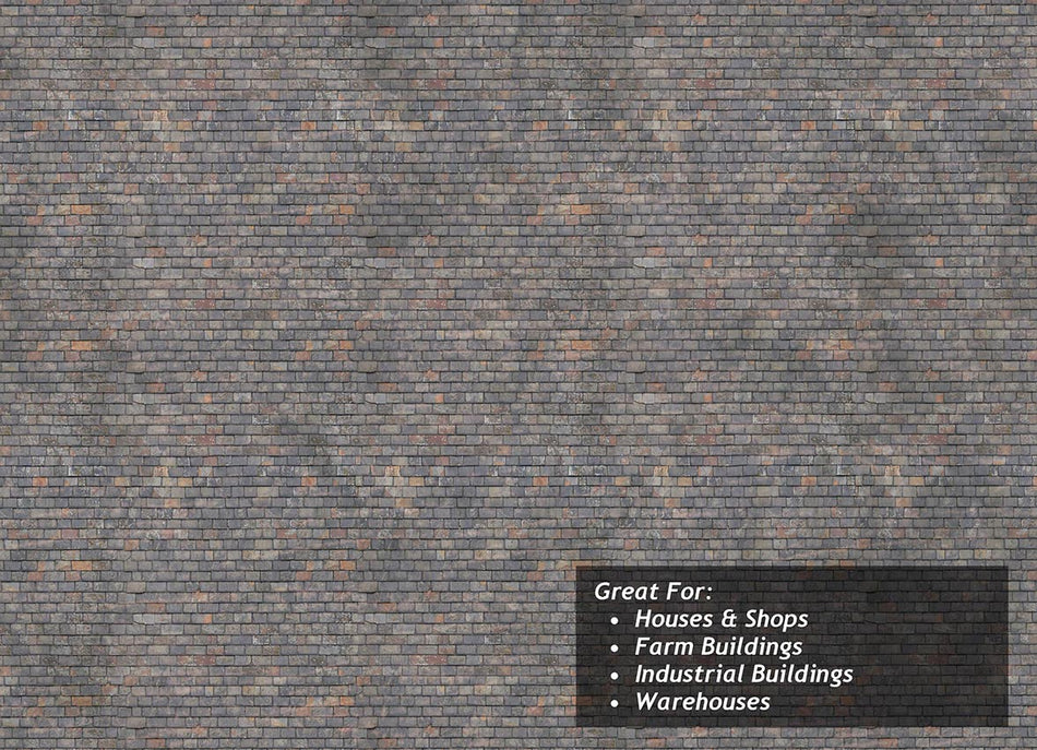 TX184 Scale Model Scenery Mixed Grey Roof Slates
