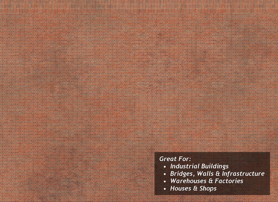 TX198 Scale Model Scenery English Bond Red Brick