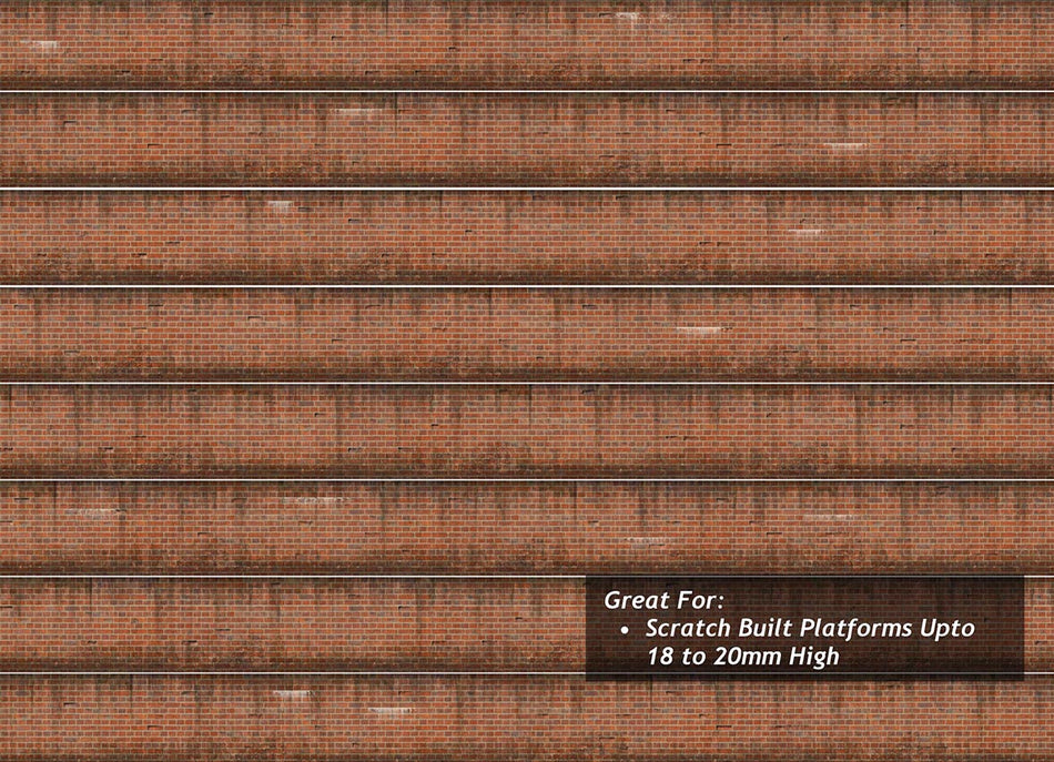 TX258 Scale Model Scenery English Bond Weathered Red Brick