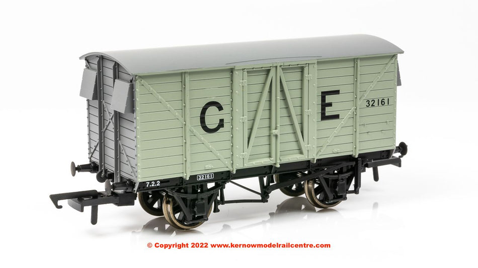 OR76GEGV001 Oxford Rail GER 10t Covered Van number 32161
