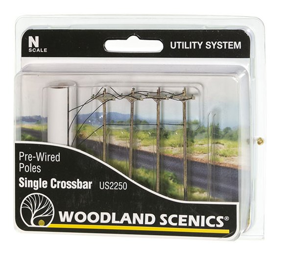 US2250 Woodland Scenics Utility System - Single Crossbar