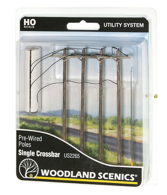 US2265 Woodland Scenics Utility System - Single Crossbar