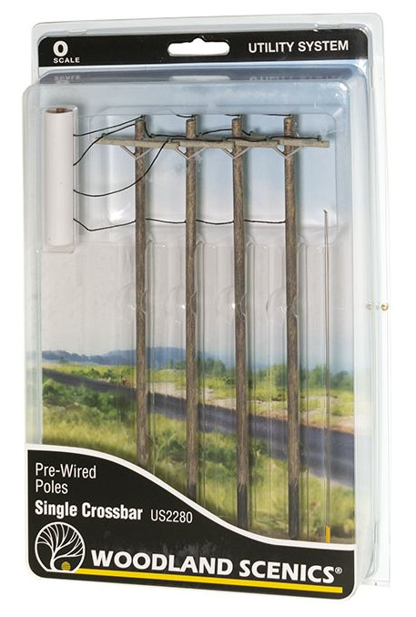 US2280 Woodland Scenics Utility System - Single Crossbar