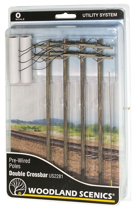 US2281 Woodland Scenics Utility System - Double Crossbar