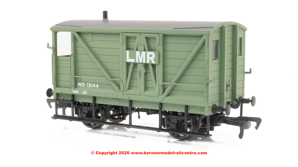 SB003T LSWR 10 Ton Goods Brake Van number WD13144 Longmoor Military Railway Green - Mainland