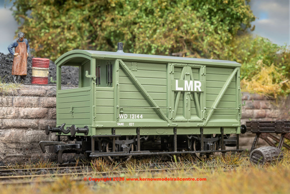 SB003T LSWR 10 Ton Goods Brake Van number WD13144 Longmoor Military Railway Green - Mainland