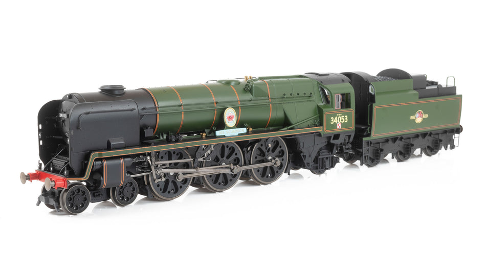 R30485 Hornby Rebuilt Battle of Britain Class 4-6-2 Steam Loco 34053 "303 Squadron" BR Green Late Crest