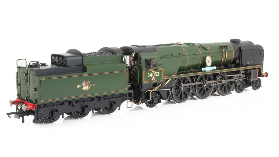 R30485 Hornby Rebuilt Battle of Britain Class 4-6-2 Steam Loco 34053 "303 Squadron" BR Green Late Crest