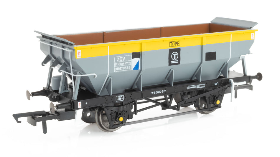 R60332 Hornby ZCV TOPE Hoper Wagon number DB970569 - Civil Engineers Dutch Grey and Yellow
