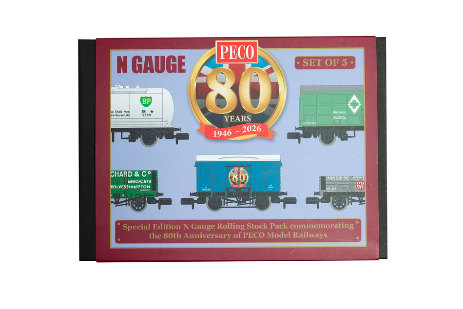NR58880 Peco 80th Anniversary N Gauge Wagon Pack