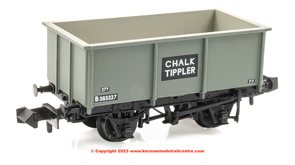 377-276C Graham Farish BR 27T Steel Tippler Wagon BR Grey Chalk