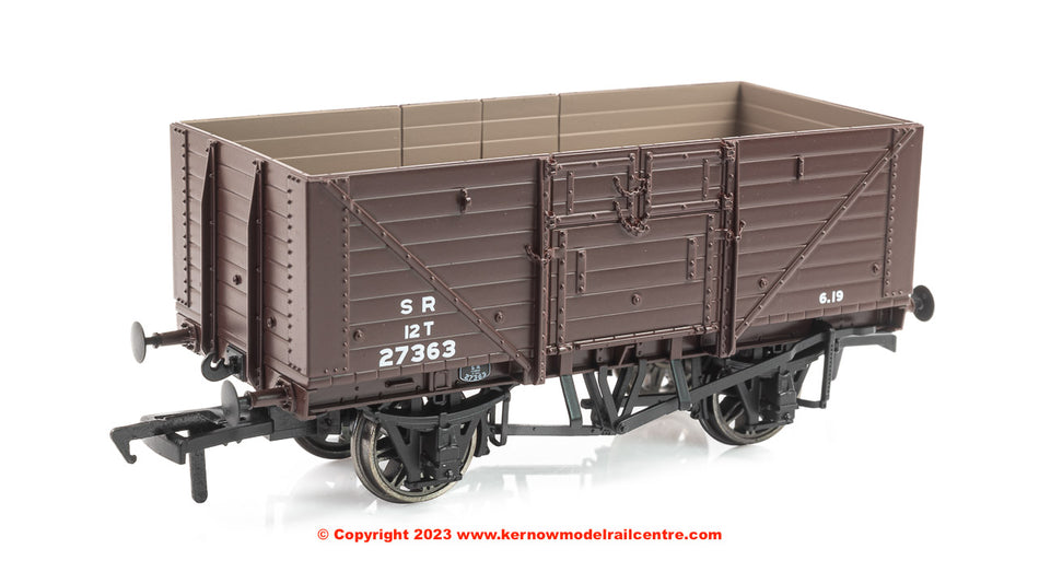 940020 Rapido D1400 8 Plank Open Wagon No. 27363 - SR Brown