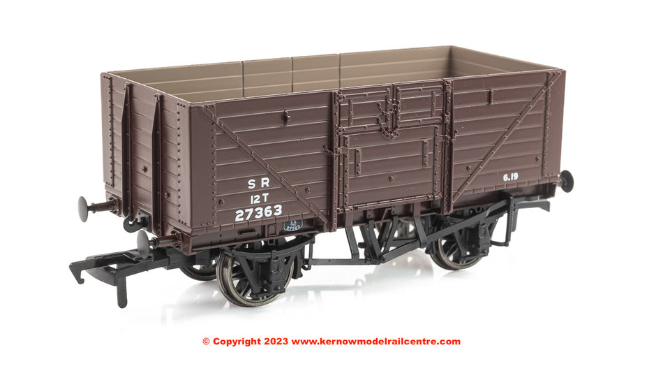 940020 Rapido D1400 8 Plank Open Wagon No. 27363 - SR Brown