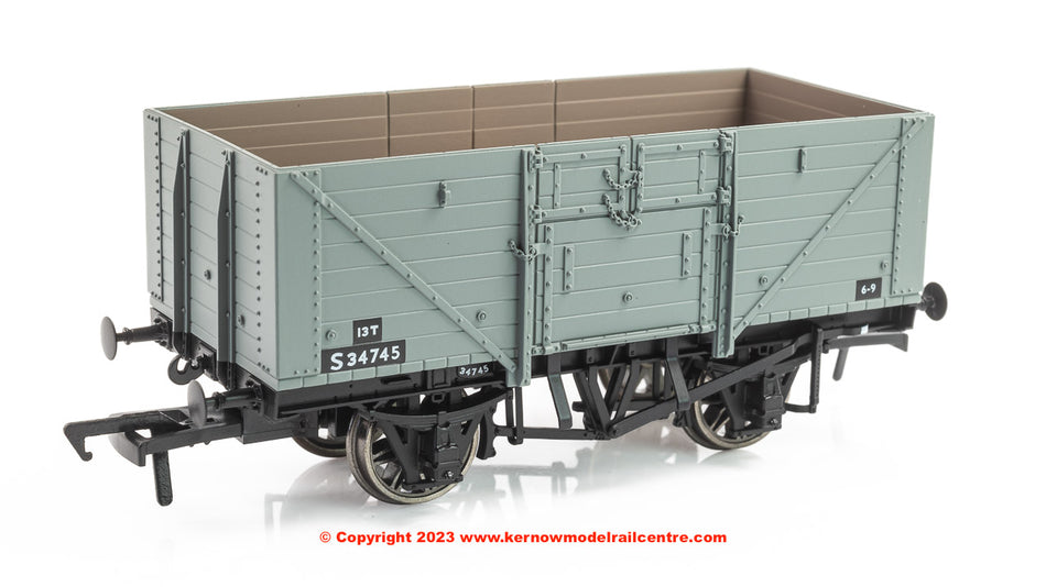 940027 Rapido D1379 8 Plank Open Wagon - No. S34745 BR Grey