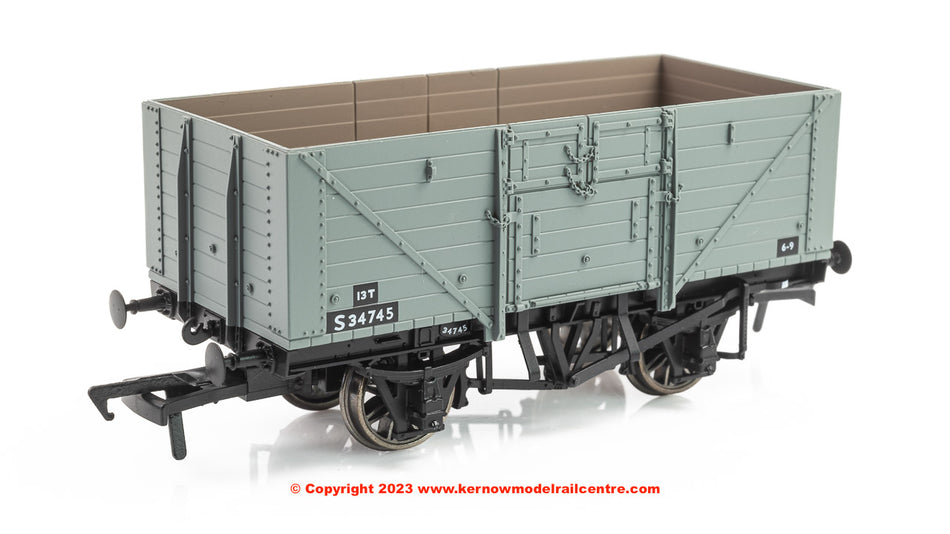 940027 Rapido D1379 8 Plank Open Wagon - No. S34745 BR Grey