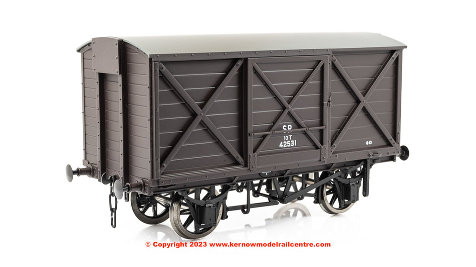 K7010G Kernow Models LSWR Diag 1410 Covered Van - SR Brown