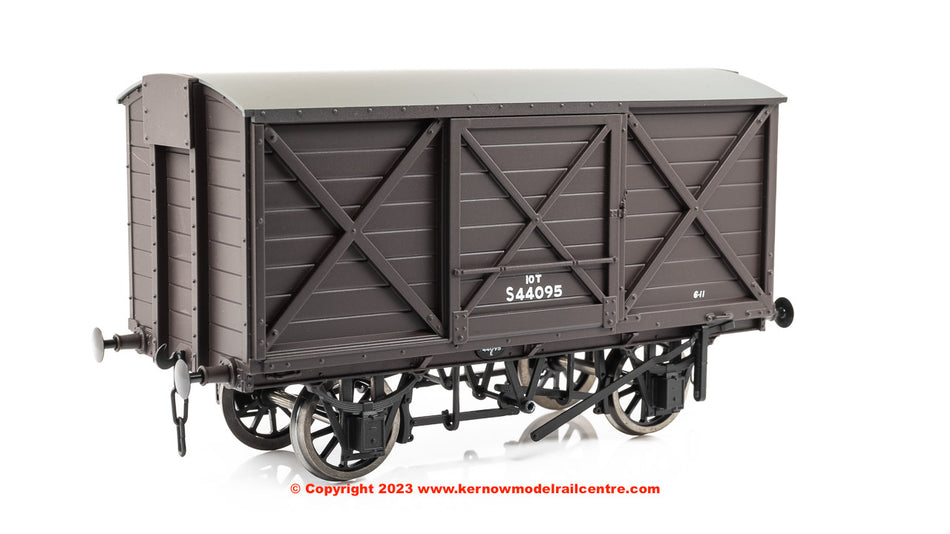 K7010K Kernow Models LSWR Diag 1410 Covered Van - BR Brown