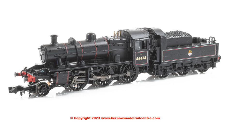 372-626BSF Graham Farish LMS Ivatt 2MT 46474 BR Lined Black