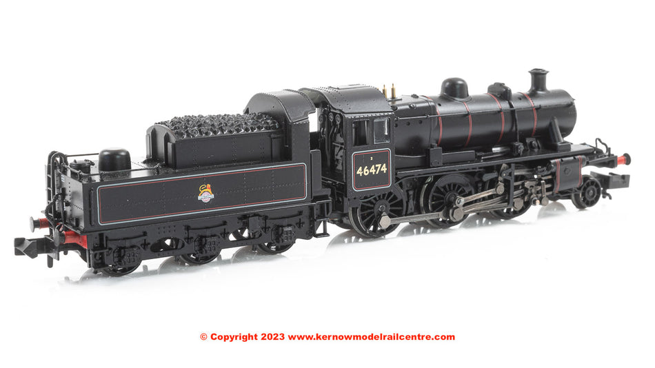 372-626B Graham Farish LMS Ivatt 2MT 46474 BR Lined Black