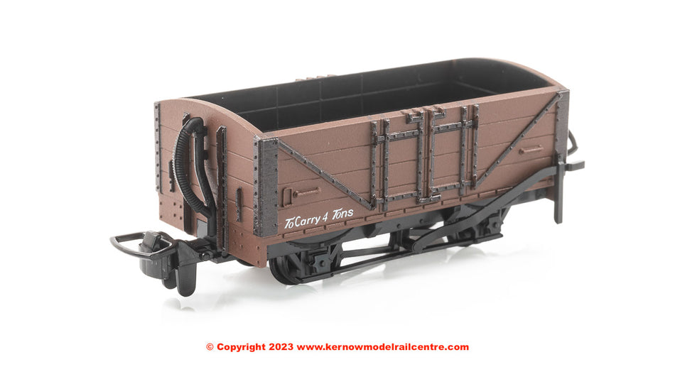 GR201U Peco Open Wagon in painted unlettered brown livery