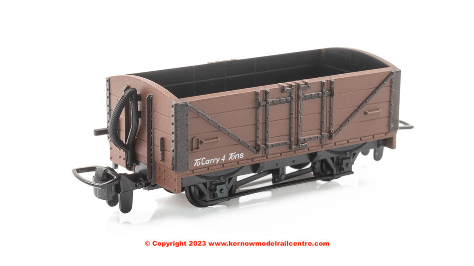 GR201U Peco Open Wagon in painted unlettered brown livery