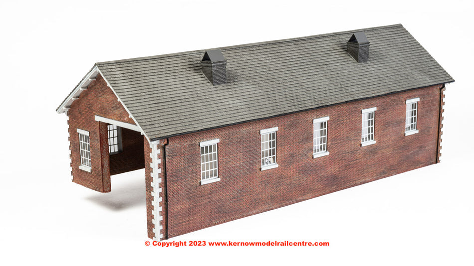 44-0180A Bachmann Scenecraft SDJR Train Shed Green and Cream