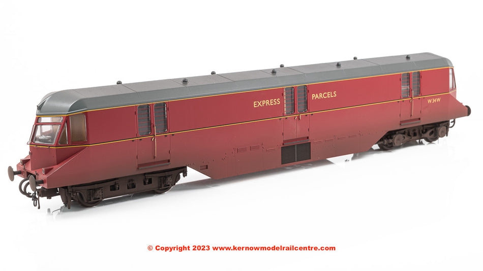 19432 Heljan AEC Parcels Railcar W34W BR Crimson weathered