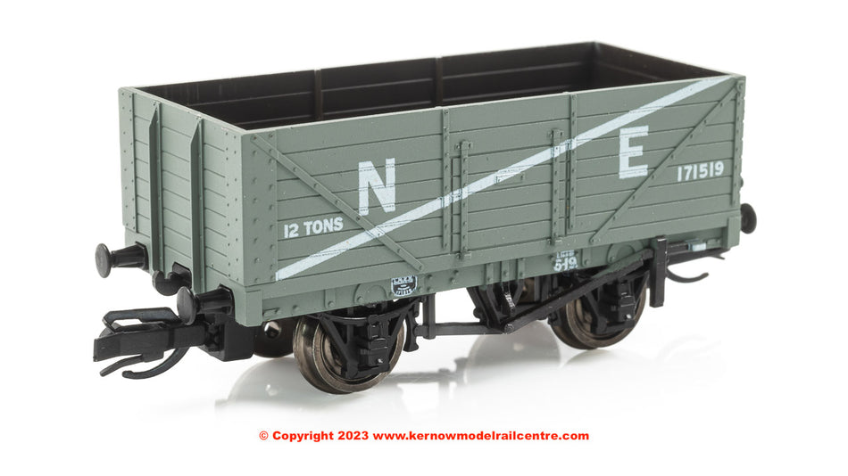 TTR7001E Peco 7 Plank Open Wagon - number 171519 - NE Grey
