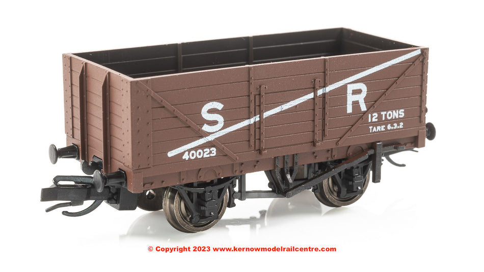 TTR7002S Peco 7 Plank Open Wagon - number 40023 - SR Brown