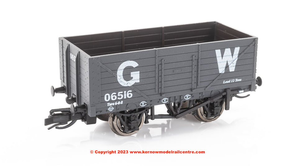 TTR7000W Peco 7 Plank Open Wagon - number 06516 - GWR Grey