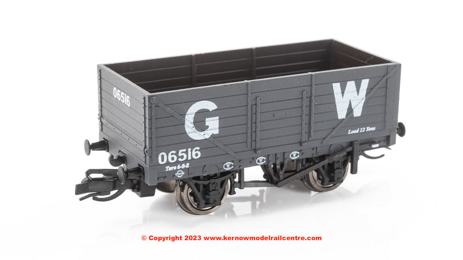 TTR7000W Peco 7 Plank Open Wagon - number 06516 - GWR Grey