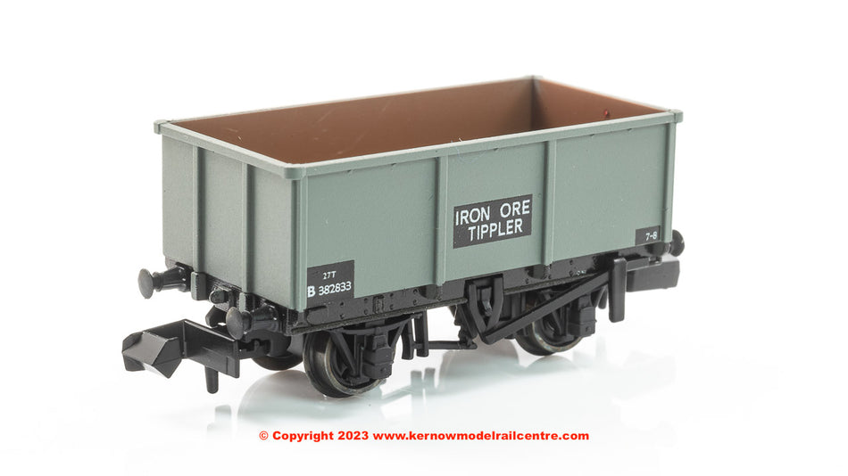 NR1501B Peco Iron Ore Tippler Wagon number B382833 - BR Grey