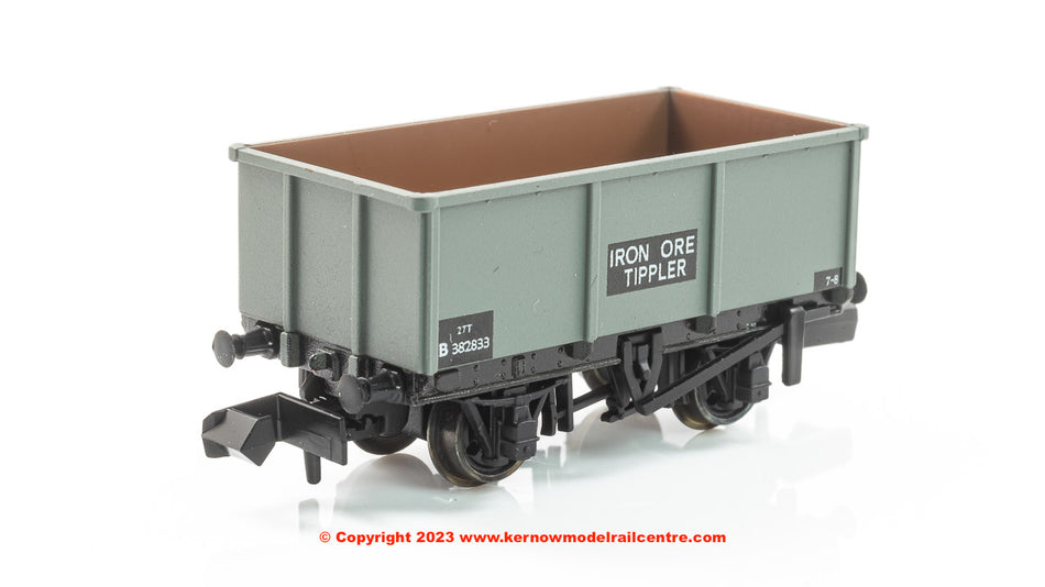 NR1501B Peco Iron Ore Tippler Wagon number B382833 - BR Grey
