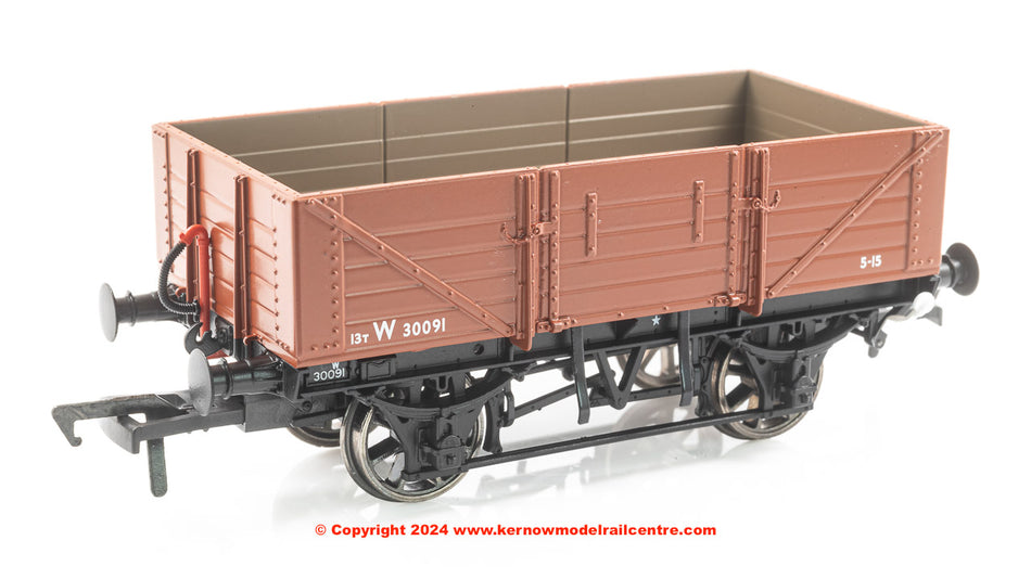 943023 Rapido Diagram O15 Open Wagon number W30091 BR Brown