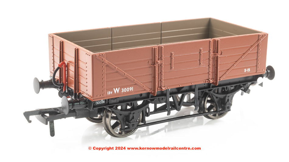 943023 Rapido Diagram O15 Open Wagon number W30091 BR Brown