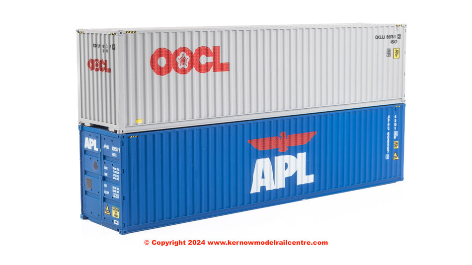 4F-028-170 Dapol 40ft Hi Cube Container Set (2) OOCL/APL