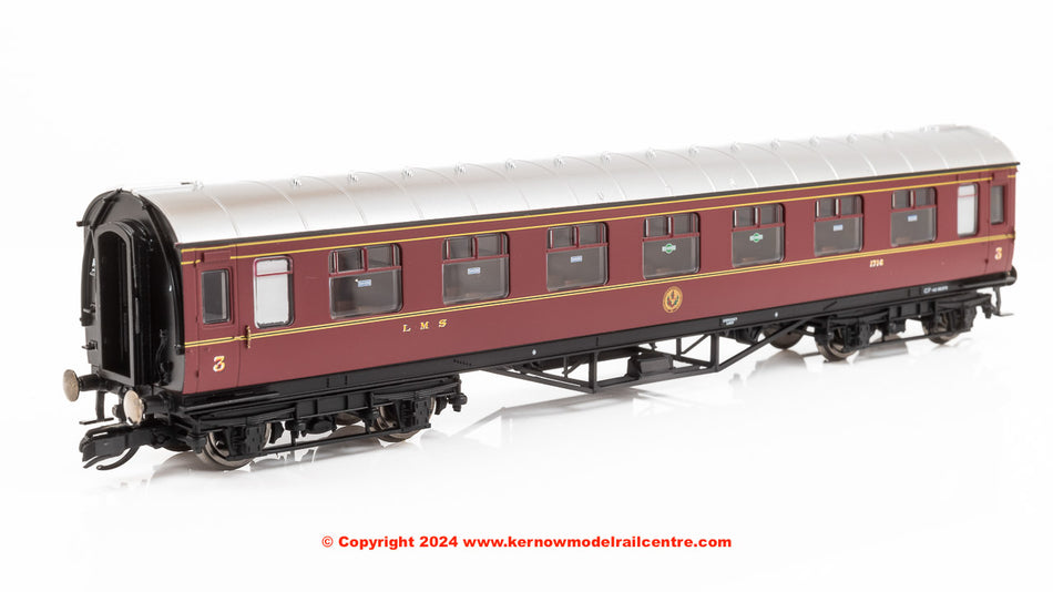 TT4008 Hornby LMS 57ft Corridor Third Coach number 1716 LMS