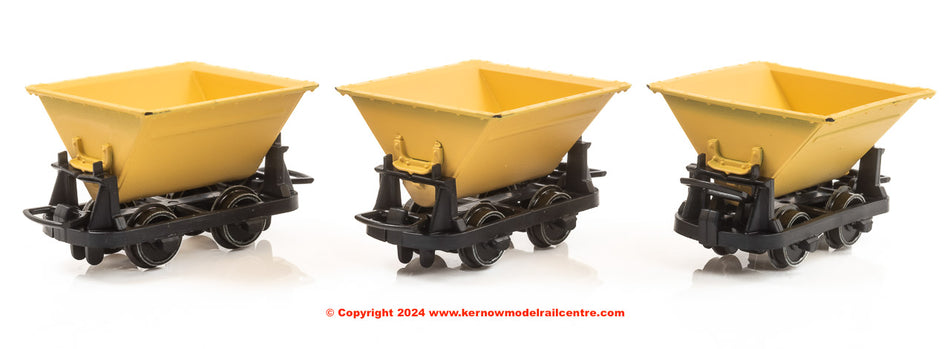 GR332 Peco Hudson V Skip Wagons - Yellow