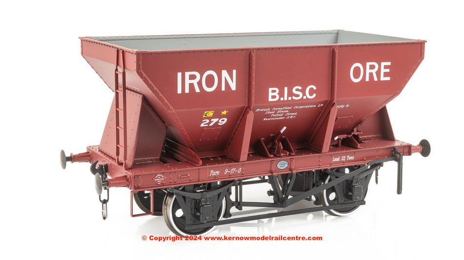 7F-033-006 Dapol 24t Steel Hopper Red Oxide 279 Iron Ore BISC