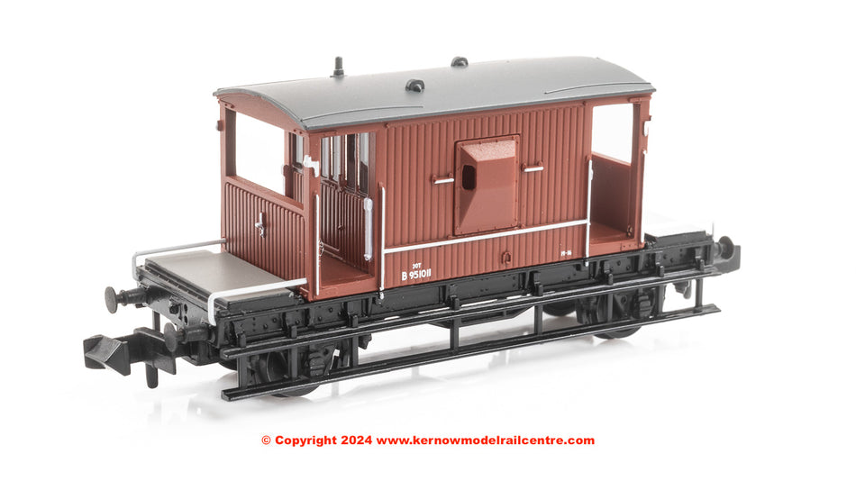377-525G Graham Farish BR 20T Brake Van BR Bauxite (Early)