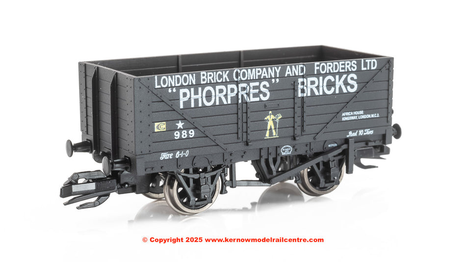 TTR7022P Peco 7 Plank Open Wagon - number 989 - Phorpres Bricks