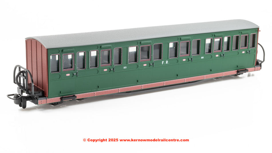 GR623B Peco FR Long Bowsider Bogie Coach - Col Stephens No.20