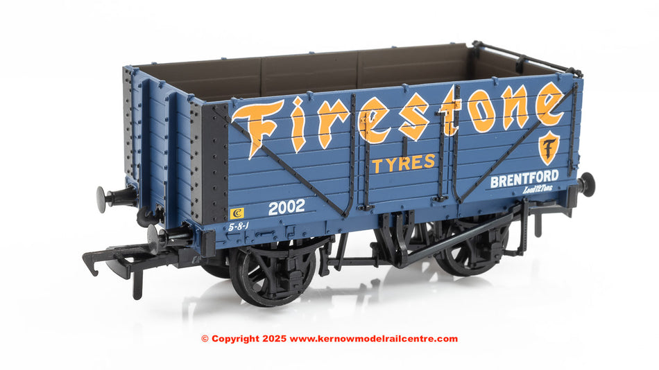 37-082B Bachmann 7 Plank End Door Wagon 'Firestone Tyres' Blue